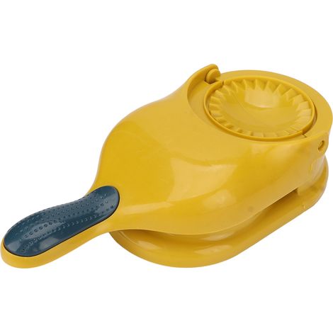 Moule à raviolis manuel portable 2-en-1, presse-pâte jaune, outil de fabrication de raviolis, accessoire de cuisine (1/5)