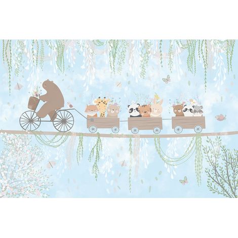 Papier peint panoramique Enfants - Animaux - 382 cm x 255 cm (1/2)