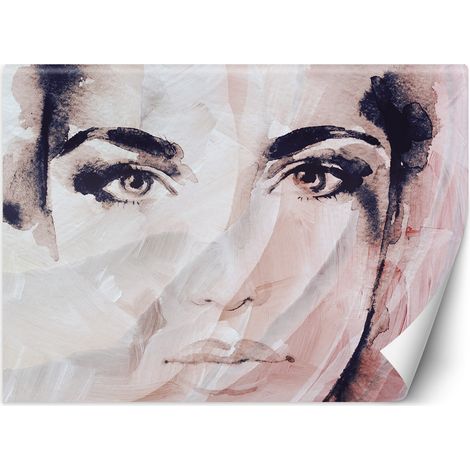 Papier peint Aquarelle Femme Visage Abstrait 100x70 (1/5)