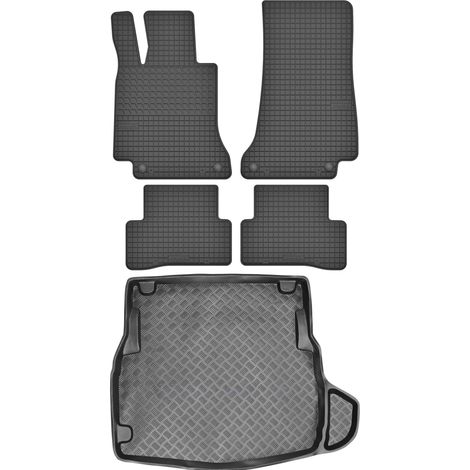 Juego de alfombrillas de goma para coche y maletero para Mercedes Clase C W205 Sedán (2014-2021).