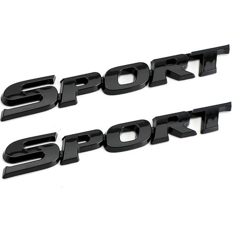 2pcslogo 3d En Mtal Pour Coffre De Voiture Noir (1/5)