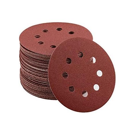 Disque de Ponage 80pcs Disques Abrasifs 40/80/120/240/320/400/600/800 Grain Taille de 125mm Idéal pour Poncer/Polir/Dérouiller (1/5)