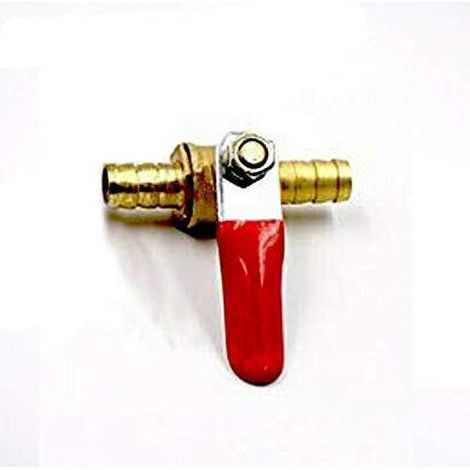 Lot de 5 raccords de robinet à boisseau sphérique en laiton cannelé de 8 mm pour air, gaz, eau, carburant (1/4)