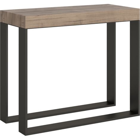 Tavolo consolle "Padova" allungabile in legno per sala da pranzo -Allungabile fino a 190 cm / Classic / Abete Natura (1/4)