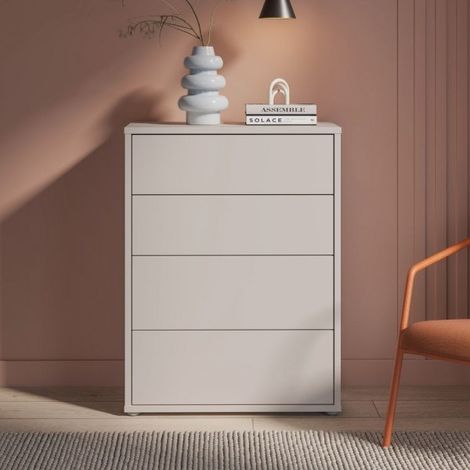 Cassettiera Medea 4 cassetti cashmere 75x35x99 – Stile e funzionalità