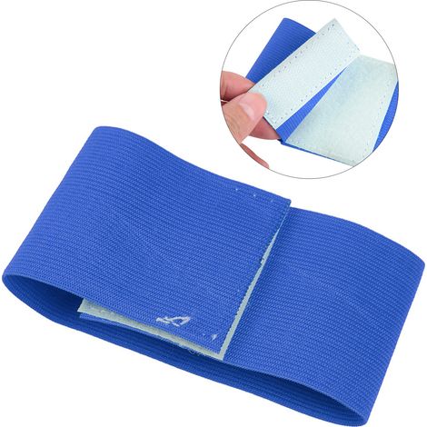 Bandes de bras ajustables pour joueurs de football en extérieur (bleu) (1/5)