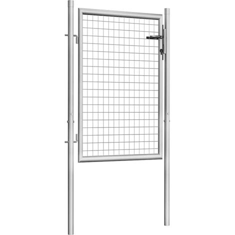 Maison Exclusive - Cancello da Giardino in Acciaio Zincato 100x100 cm Argento