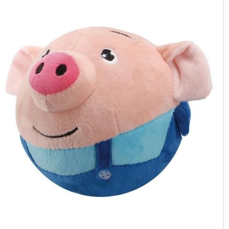 USB cochon bleu -Jouet Électronique Interactif En Peluche Pour Chien, Boule De Saut Rebondissante, Chien Parl (1/4)