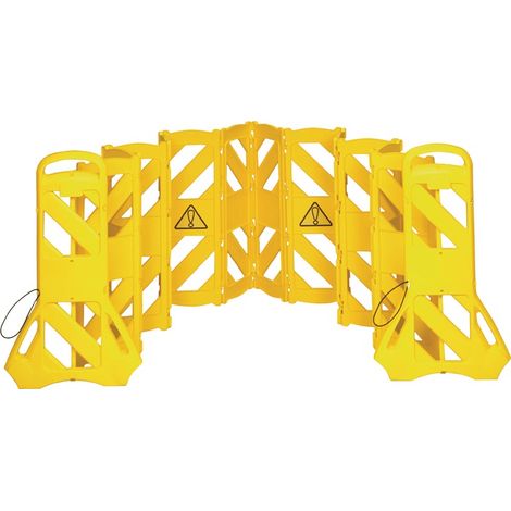 Rubbermaid Absperrgitter ( 9001477000 ) Polyethylen gelb mobil, 16-tlg.