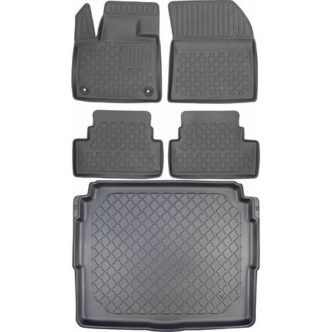 Set di tappetini per auto e tappetino per bagagliaio per Peugeot 3008 II Crossover dal 11/2016