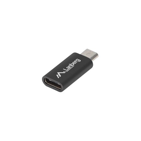 Adattatore Lanberg da USB tipo C (F) a micro USB-B (M), nero