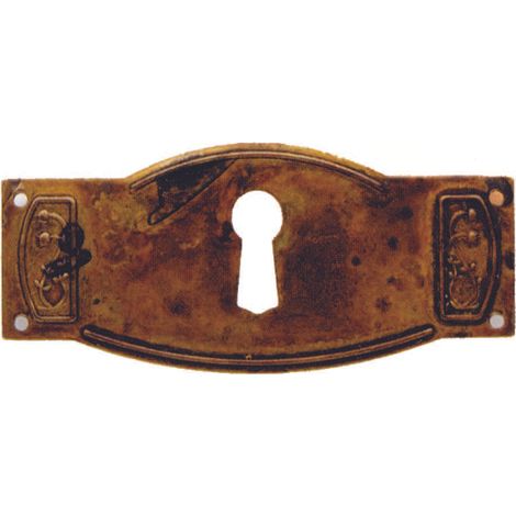 Bocchette per mobili sagomate mod.30698 in ottone anticato - mm.60x28h.