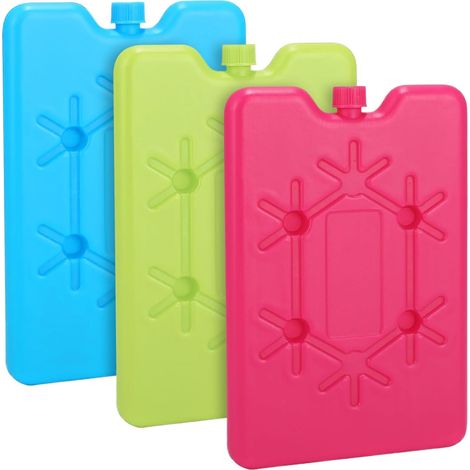 Pain de Glace pour Sac Isotherme, 3 Bloc Glace pour Glaciere, 200ml Réutilisables et Extra Plat, pour Voyage, Camping, Randonée, Garder Nourriture Fraîch