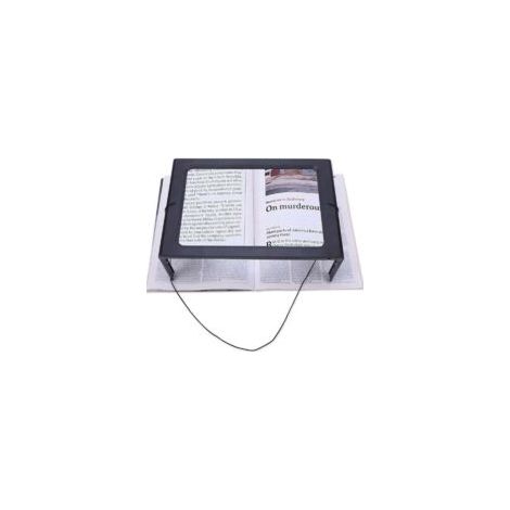 Leselupe, rechteckige LED-Leuchtlupe mit 12 LEDs und Lampenständer, Vergrößerungsglas für Bücher, Sehbehinderte, Senioren, Nähen, Schmuckherstellung und Schmuckherstellung - Crezuo (1/3)