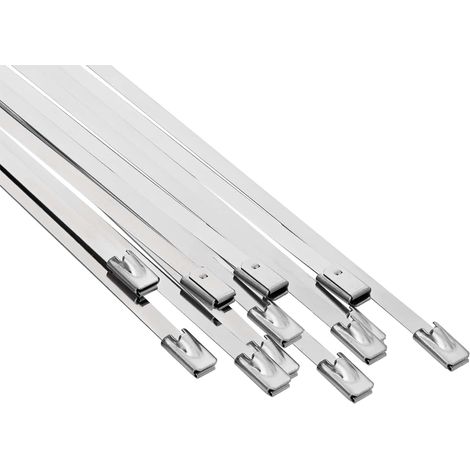 Fascetta per Cavi 12 pz 4,6 x 150 mm Argento vidaXL (1/5)