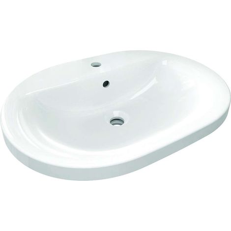 CONNECT lavabo incasso ovale 620mm bianco (1/5)