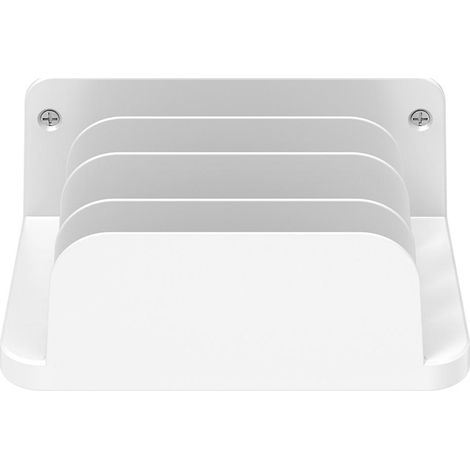 Support mural universel pour téléphone et tablettes (compatible avec plusieurs appareils) - Idéal pour regarder des séries et apprendre - Blanc (1/5)