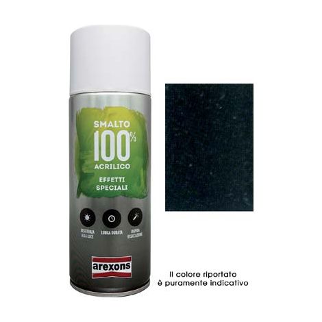 SMALTO SPRAY 100% ACRILICO DIAMANTATO AREXONS - NERO ML 400- 6 pezzi