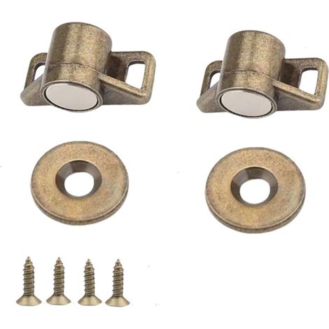 Lot de 2 verrous magnétiques à ventouse pour portes placard (1/5)