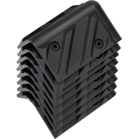 Kit de 8 protections d'angle épaisses pour haut-parleurs, en plastique, avec vis, noir. (1/5)