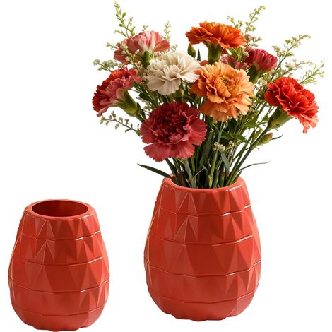 Vase décoratif en plastique incassable pour fleurs - Vase haut moderne pour salon, bureau, décoration de mariage