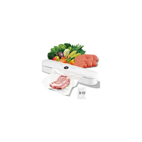 Machine sous vide 120W – Largeur 30cm – Modes humide et sec – 10 sacs inclus pour aliments frais, viandes, légumes, fruits - 10pcs (1/5)
