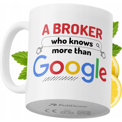 Tazza divertente e umoristica per un broker, ideale per caffè e tè, con grafica e testo divertenti. Perfetta per compleanni, onomastici e festività. Tazza premium per occasioni speciali, per casa, uff (1/5)