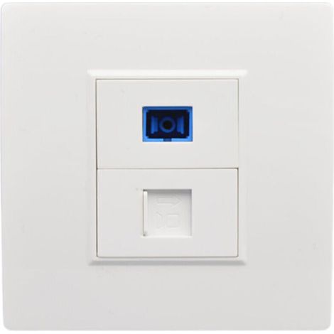 Interface fibre optique SC – Prise murale RJ45 – Panneau Jack réseau – Matériau plastique ignifuge – Installation facile et rapide - Connecto1