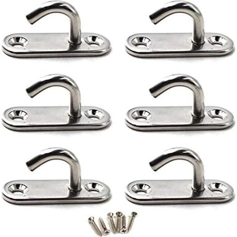 CSPARKV (6 Stück) M6 304 Edelstahl-Deckenhaken für robuste Wandmontage