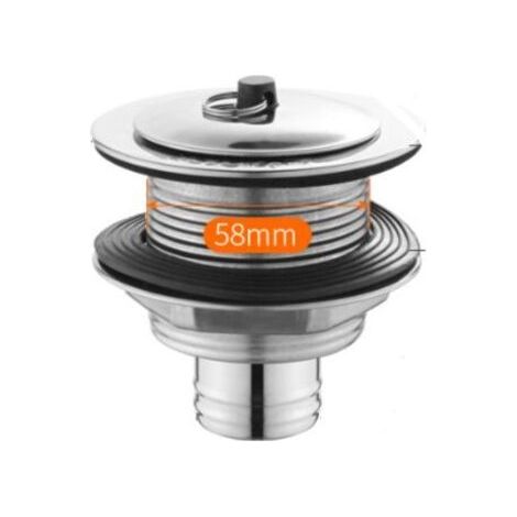 Égouttoir d'évier avec tube télescopique pour trous de 59 à 70 mm (1/5)