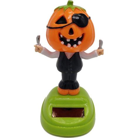 Décoration Halloween Citrouille Dansante Solaire pour Voiture et Maison (1/5)