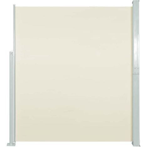 Ausziehbare Seitenmarkise 140×514 cm Creme vidaXL