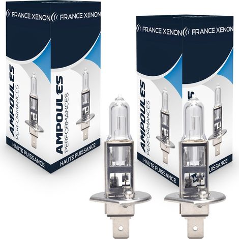 2 x Ampoules H1 55W 12V ORIGINE - FRANCE-XENON - P14,5S