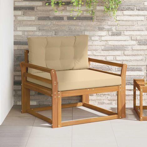 Outdoor Mittelsofa Massivholz Akazie Natur (1/5)