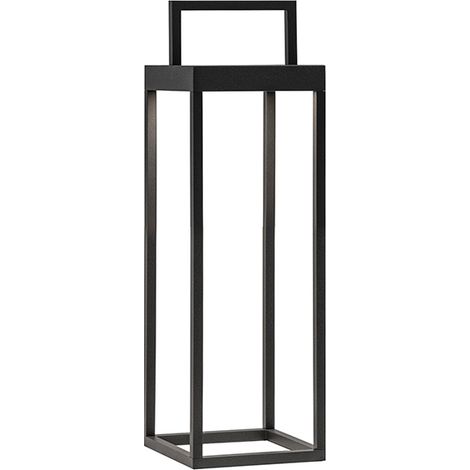 Lanterna Soon solare antracite a led da 2,2w a batteria IP54 h. 32,5cm (1/2)