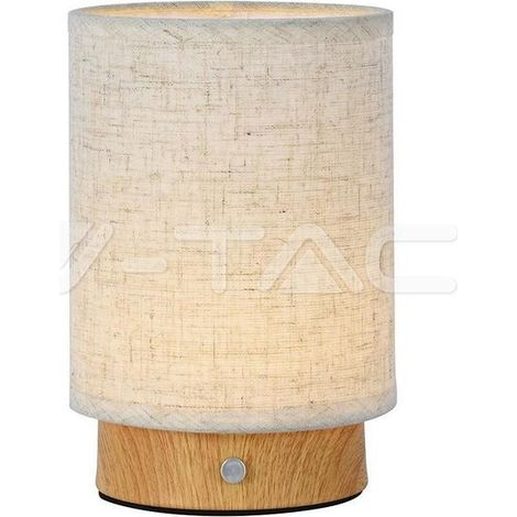 Lampada da tavolo led v-tac ricaricabile con usb 3w 3000k colore beige vt-7569 -  23090