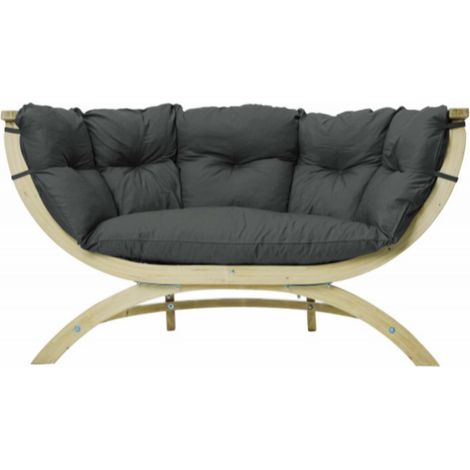 Canapé de jardin SIENA DUE Amazonas anthracite en bois 2 places (1/5)