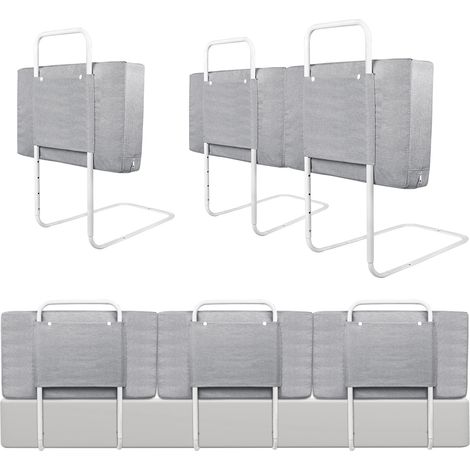 AUFUN Barrière de sécurité pour lit bébé,réglable en Hauteur avec 5 Trous,Protection Contre Les Chutes,barrière de sécurité pour Enfant (50mx3,Gris)