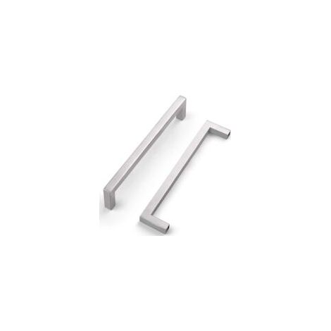 Set di 10 maniglie per mobili da cucina, maniglie per cassetti, maniglie per ante di armadi in acciaio inox argento, distanza centro-centro 96 mm (10,83,51,2 cm) - Crezuo