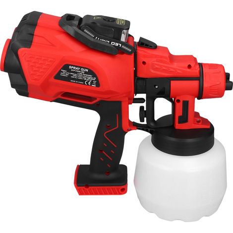 Pistolet pulvérisateur électrique haute pression sans fil à batterie lithium-ion, outil de peinture portable avec lampe LED, pour vaporisation de peinture (sans batterie) - Version nue CX45 (1/5)