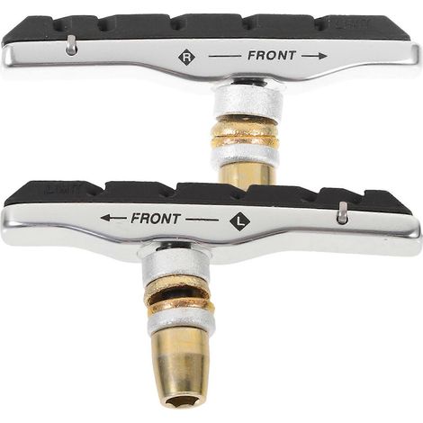 Plaquettes de frein pour vélo, silencieuses, durables et résistantes aux projections de gravier, noires, 1 paire (1/5)