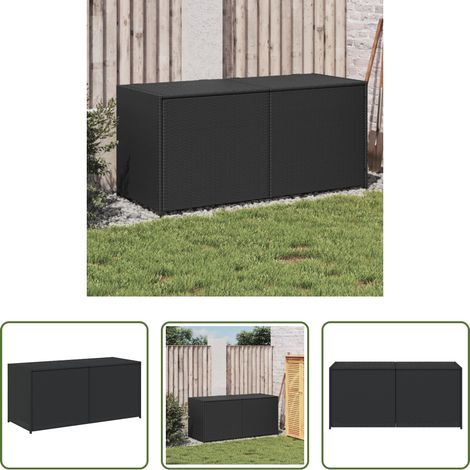 Gartenmöbel - Gartentruhe Schwarz 283L Poly Rattan (1/5)