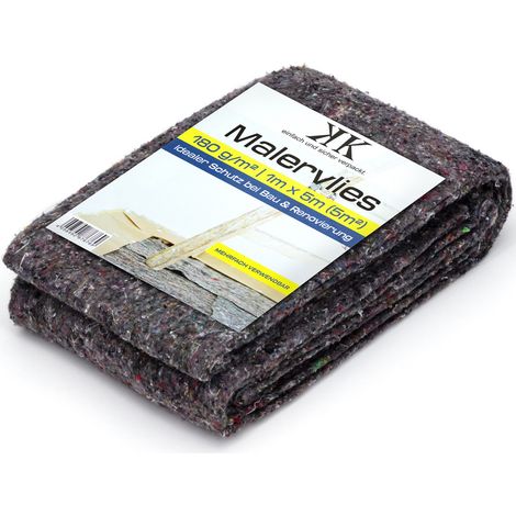 KK Verpackungen® Malervlies Abdeckvlies Schutzvlies PE-Folie 10m 180g/m²