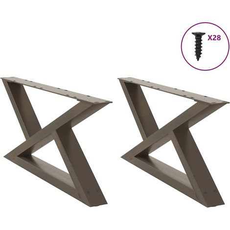 Couchtischbeine 2 Stk. Naturstahl 70x(30-31,3) cm Stahl