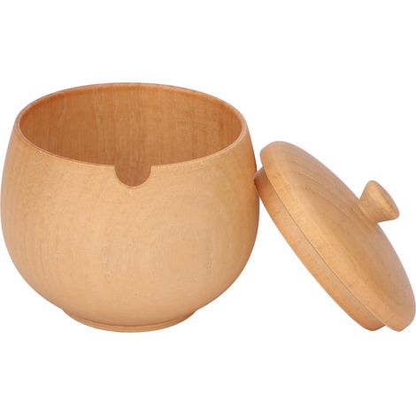 Pot à condiments en bois de Jujube aigre, japonais, sûr, anti-poussière, classique, à couvercle rabattable, pour épices de cuisine. (1/5)