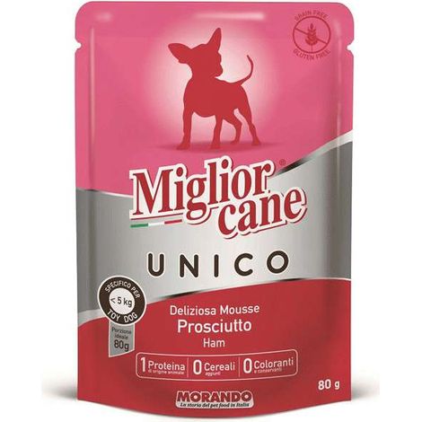 Miglior Cane Mousse Prosciutto 80g - Alimento umido per cani - Wellness System (1/3)