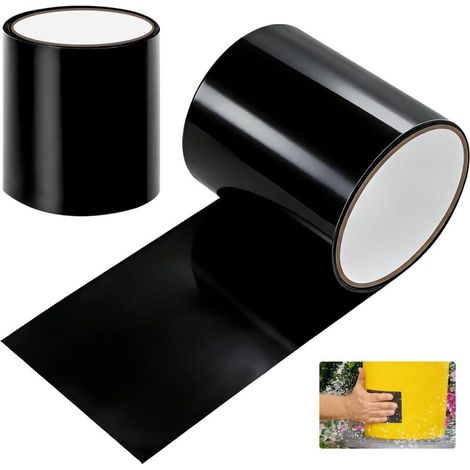 Rollen ultrastarkes, wasserfestes Klebeband, 10 cm x 1,5 m PVC Scotch, wasserdichtes Dichtungsband für Sanitärinstallationen, UV-beständig, zum Abdichten von Schwimmbecken, Löchern und Rissen (1/5)