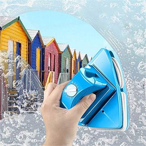Nettoyeur de vitres magnétique double face 5 accessoires, brosse réglable pour verre 4-28 mm, grattoir à fenêtre, kit de lavage pratique (1/4)