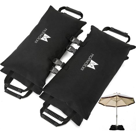 Lot de 4 Sacs de Sable de 20,4 kg pour la Base du Parapluie, Sacs de lestage Robustes à remplir pour Maintenir Les Choses, Poids de Meubles de terrasse et Supports de Parasol Cantilever (1/5)