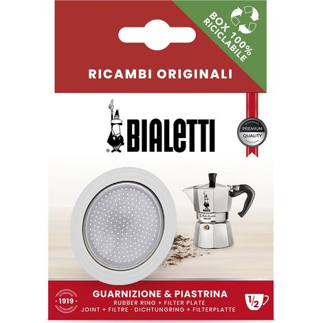 Bialetti Guarnizione Moka Ricambio Caffettiera Moka Originale  Guarnizione Moka Bialetti 1/2 Tazza